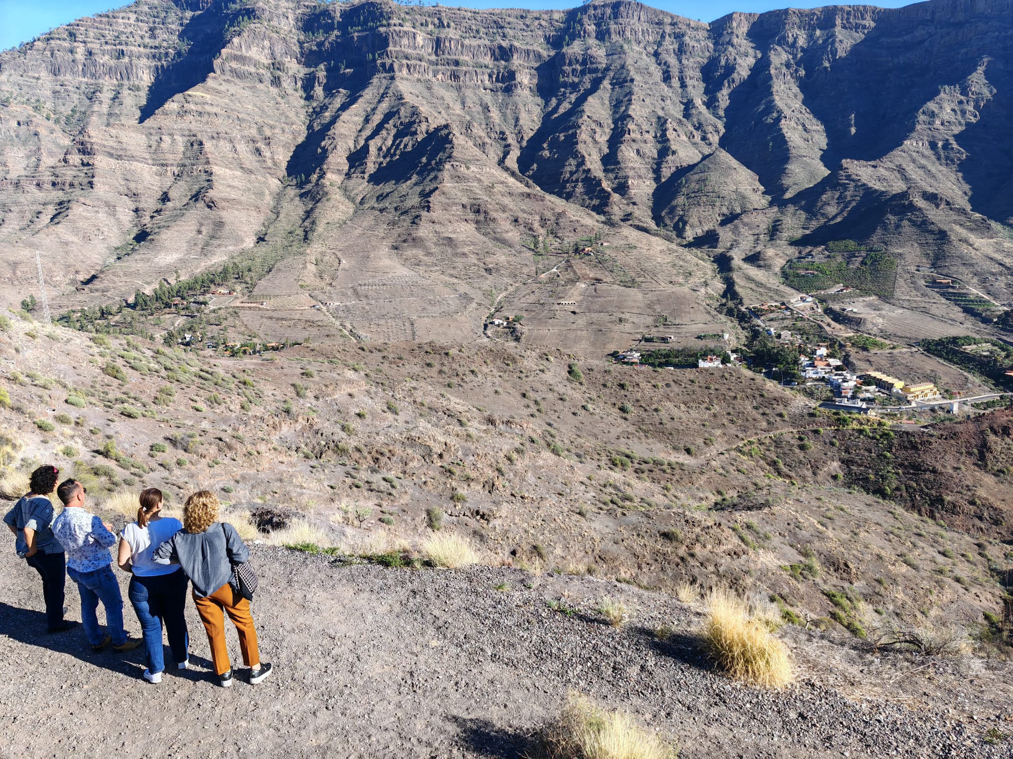 View on the finca from the Mogan viewpoint
